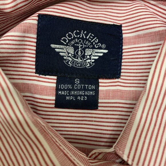 Dockers Brand Women's Pink and White Striped Blouse, Size Small - Picture 3 of 3